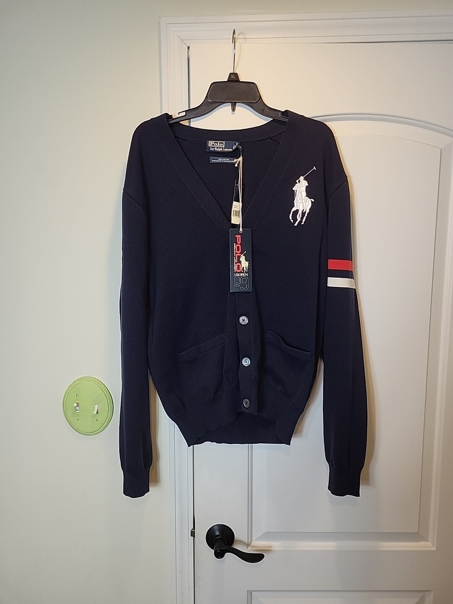 New Ralph Lauren Us Open 2009 Polo Cardigan Sweater Size New Ralph Lauren Us Open 2009 Polo Cardigan Sweater Size