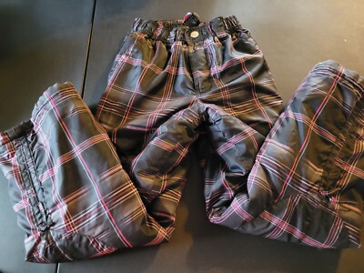 Plaid Snow Pants Turbine Boardwear E408 Pink Cream Plaid Lined