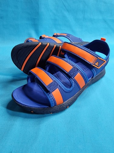 Sandalias Merrell unisex para niños Hydro Creek con correa al tobillo azul/naranja 4 M Reino Unido - Imagen 2 de 7