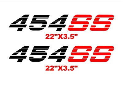 Chevy 454 Logo CHEVY 454 SS BED VINYL DECALS STICKERS SET CHEVROLET