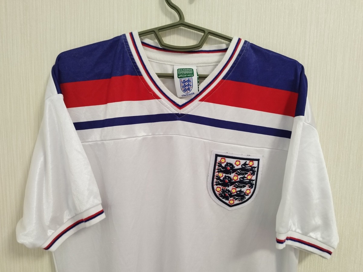 【vintage】ENGLAND uniform football England Retro Replicas football shirt 1980 - 1983 mens