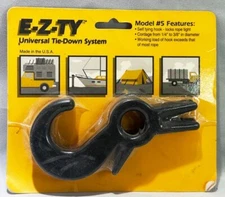 E-Z-TY Large Self Tying Hooks #5 Self Tying 1/4” - 3/8” Rope NEW SEALED