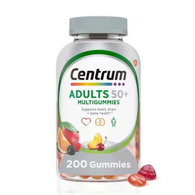 Centrum MultiGummies Multivitamin Gummies Adults 50 Plus (200 Count) Exp 05-25