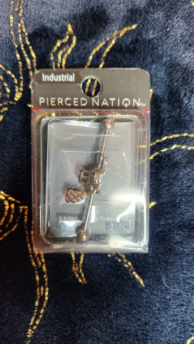 Spencer s Pistol Pierced Nation Body Jewelry Industrial Bar