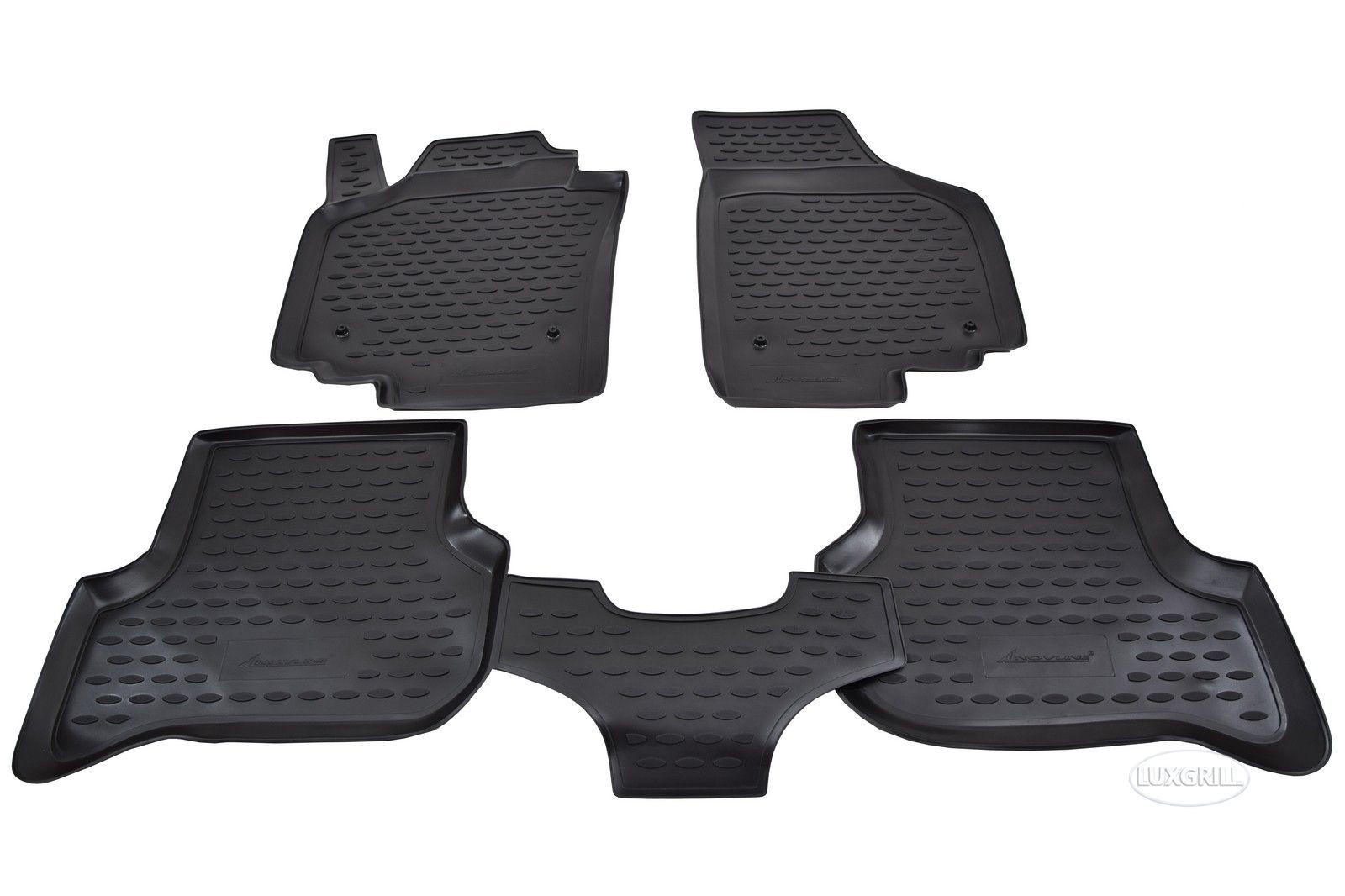 Tapis de sol caoutchouc Seat Altea 2005-2009 noir à bords hauts