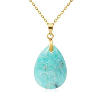 New Fashion Natural Stone Crystal Pendant Teardrop Simple Pendant Necklace