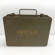 VINTAGE AMERICAN TELEPHONE AND  TELEGRAPH  BELL SYSTEM FIRST AID KIT W/CONTENTS