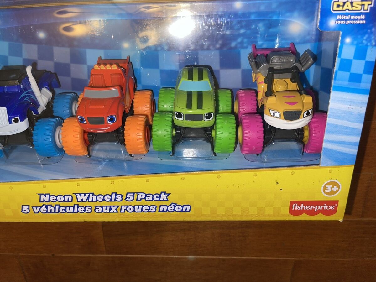 Blaze and the Monster Machines Neon Wheels 5 Pack Set Die-Cast
