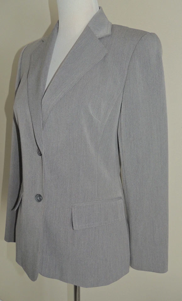 CHAQUETA MUJER EAST 5TO GRIS MEZCLA POLIÉSTER 2 BOTONES TALLA 6 Foto 3 de 4