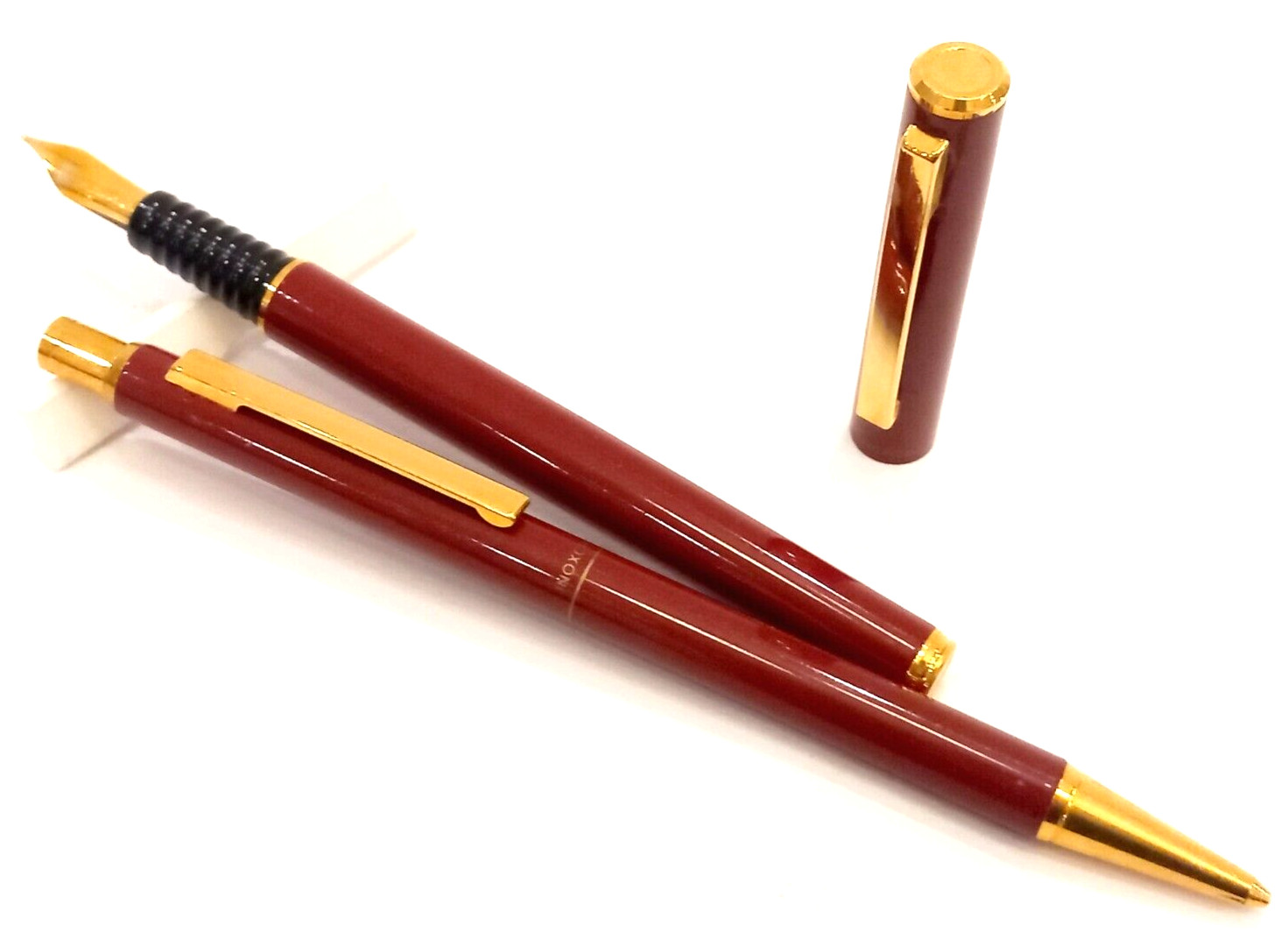 Inoxcrom — Fountain pen + Ballpoint set burgundy gold electroplated cased (BFP261) — Medium (M) nib — fountain pen for s — photo 6