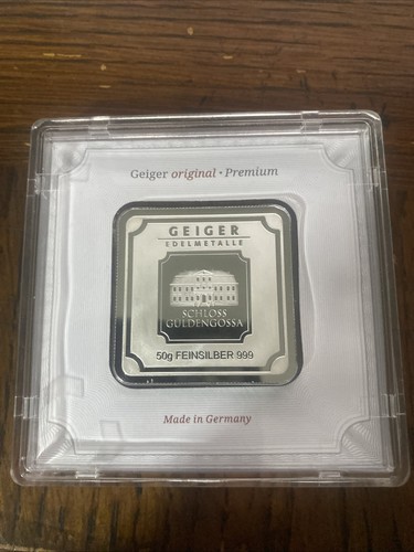 Geiger Edelmetalle Security Line 50 Gramm .999 Feinsilber - im Assay