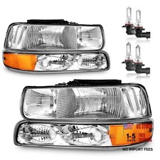 Polished Chrome Headlight Assembly OE Replacement - High  Low Beam Bulbs