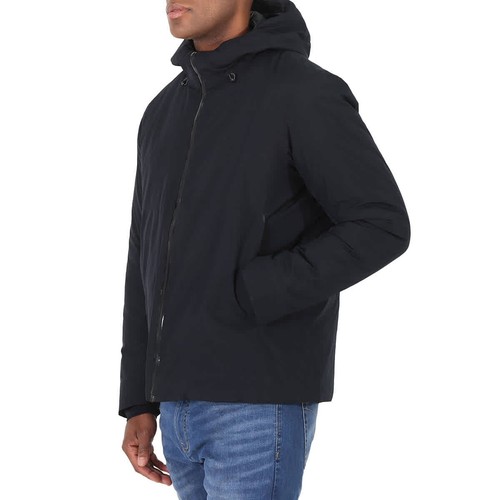 Save The Duck Men's Black Alvaro Logo-patch Hooded Padded Jacket, Size X-Small - Picture 3 of 7