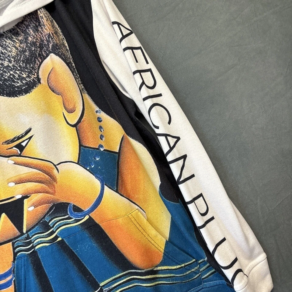 Sudadera con capucha African Art para hombre XL Uno Kiwi 100 % algodón enchufe nunca olvides tus raíces Foto 4 de 4