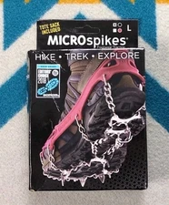 NEW Kahtoola MICROspikes Traction Footwear Chains Snow NEW Black Size Large