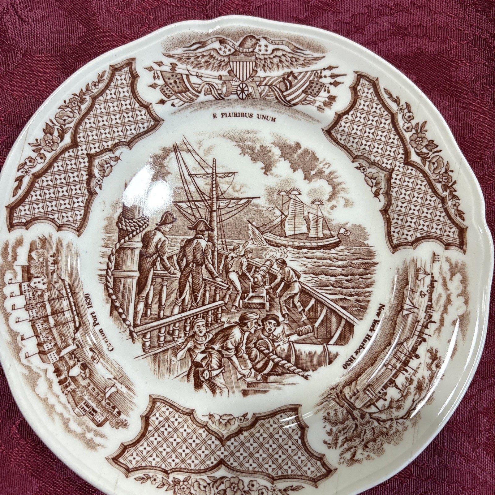 Alfred Meakin China FAIR WINDS Brown Staffordshire England 7