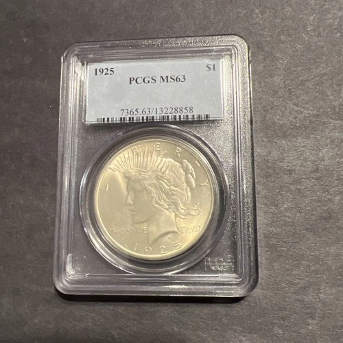 1925 PCGS MS63 Peace Silver Dollar