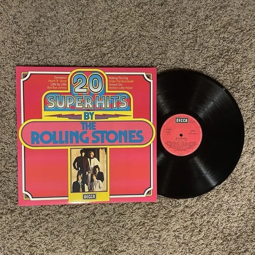 THE ROLLING STONES - 20 SUPER HITS, DECCA LP, GERMAN IMPORT,1978,MINT, UNPLAYED