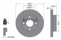 2X Pagid Bremsscheibe 56140NC FüR Suzuki Celerio LF AVK310