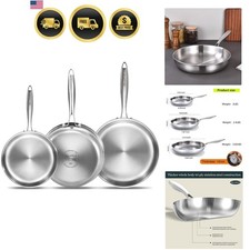 Whole Body Tri-Ply Stainless Steel Frying Pan...