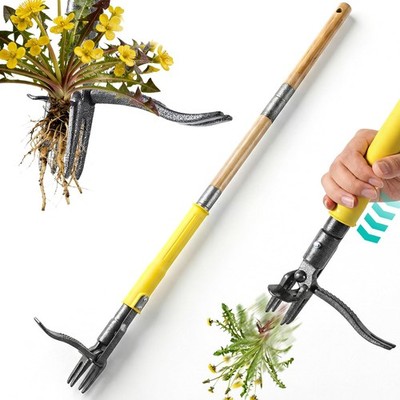 Weed Puller Tool Stand Up with Slide-Release Ejection, Reinforced Steel Weede...