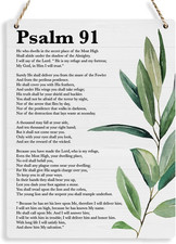 Inspirational Scripture Wall Art Bible Verses Psalm 91 Decor psalm 91