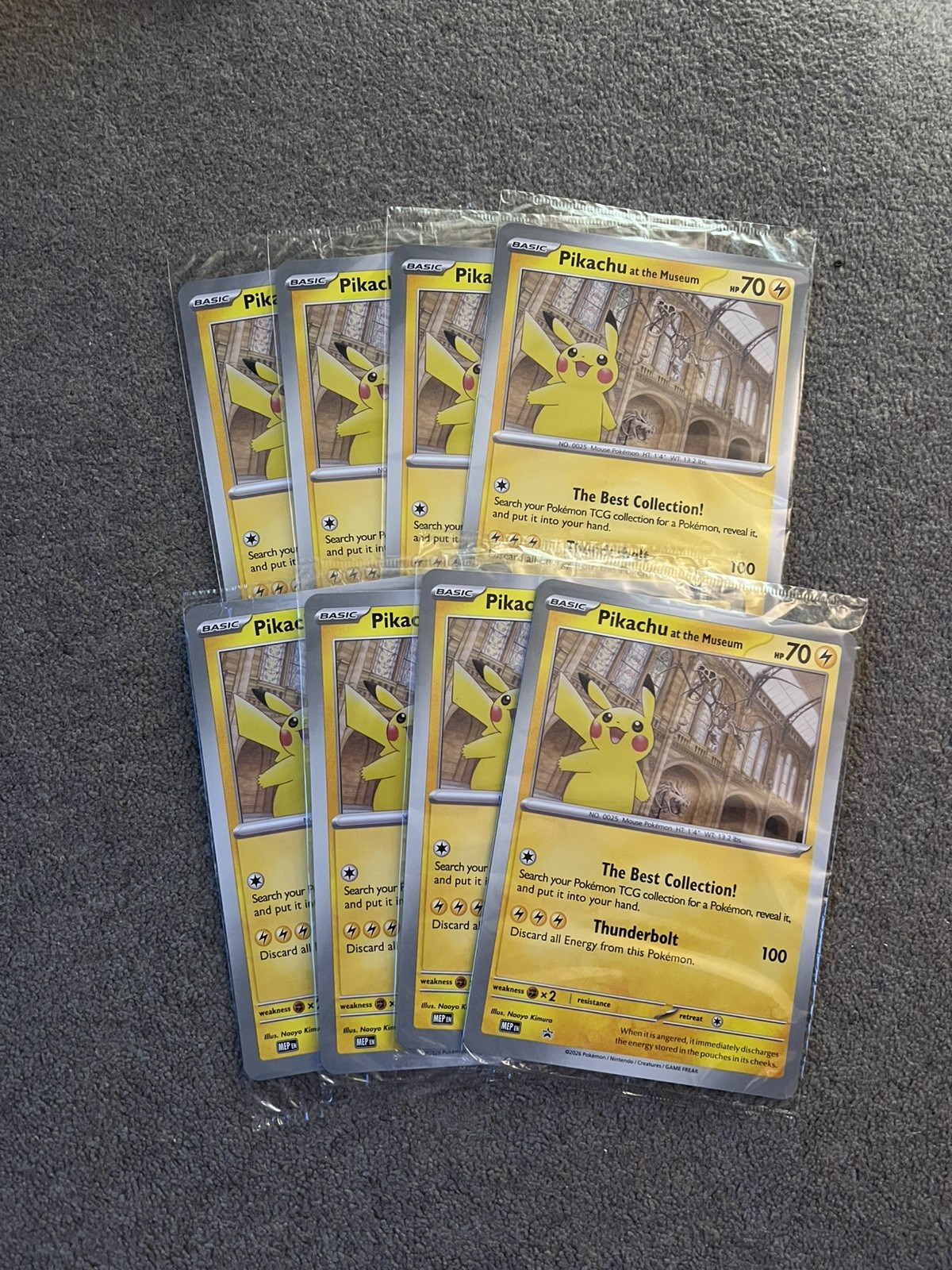 8x Pikachu At The Museum Jumbo Promo X Natural History Museum