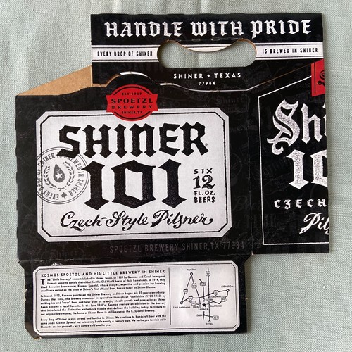 Shiner Beer Lot 6 Pack Carton Case Blonde Girl 96 100 101 102 BlackLager Brewery - Picture 16 of 18