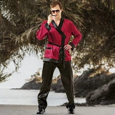 Hauntlook Men's Bunny Enthusiast Halloween Costume 2Piece Set Lounge Pajama XL