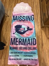 Justice Mermaid Sleeping Bag Perfect For Sleepovers, Camping, Perfect Gift.