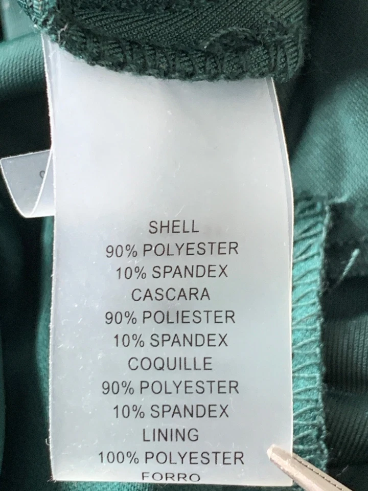 Mono Vince Camuto Verde Terciopelo Cuello en V Pierna Ancha Girado Frontal Talla 12 Foto 4 de 4