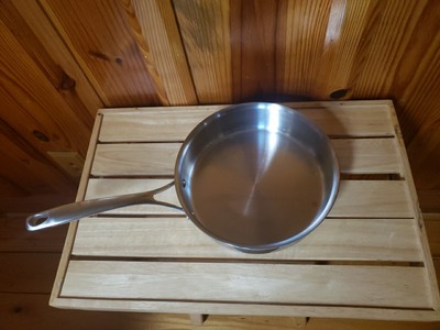 Sur La Table Stainless Steel 3qt Sauce Pan/Pot No Lid 10'' Diameter 2.75'' Deep