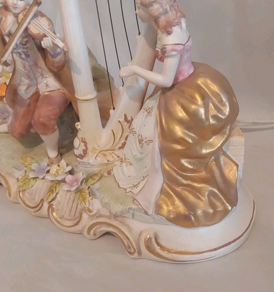 Lenwile Ardalt Porcelain Figurine Lighted Lamp 11 X 15 X 8.5 Music Box No Chips - Image 3 of 4