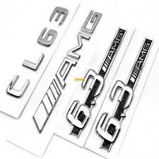 CL63 AMG 6.3AMG Flache Chrom Embleme Silber Aufkleber f&uuml;r Mercedes-Benz Neu