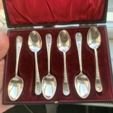 Sterling Silver Spoons Set of 6 British Hallmarks 925