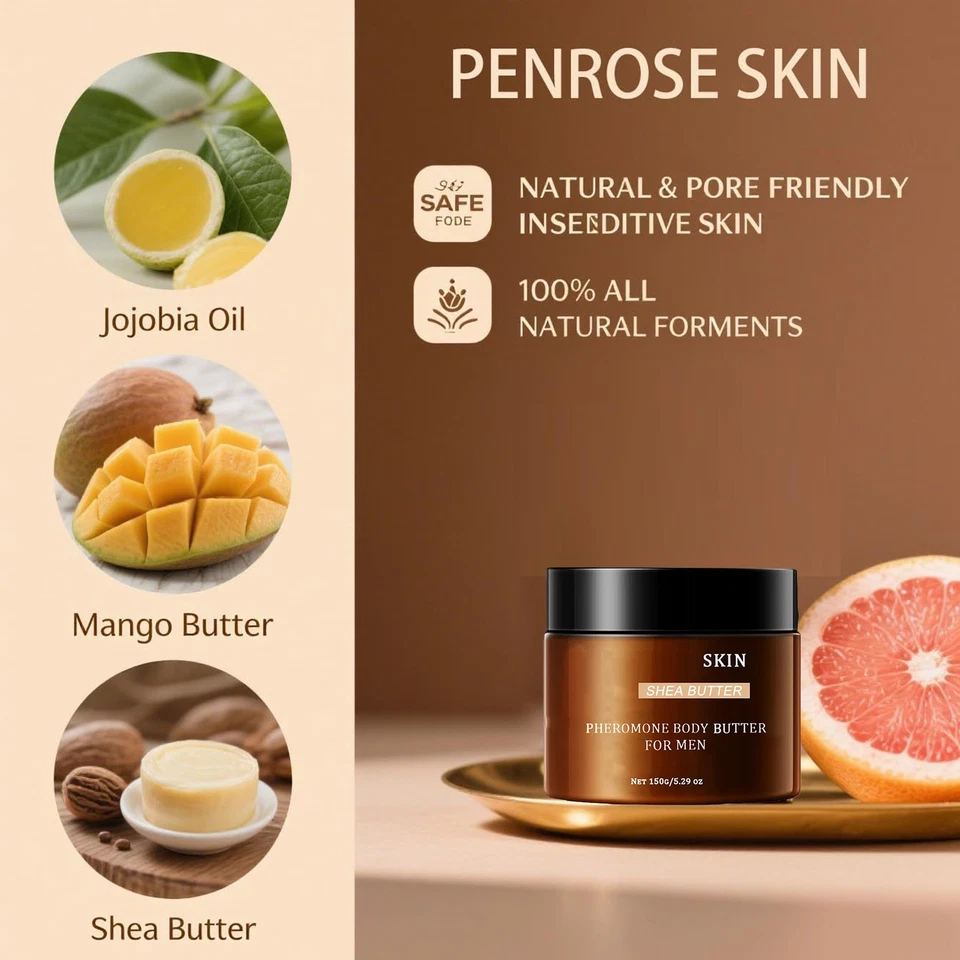 Manteca corporal Penrose Skin para hombre 150 g crema hidratante corporal perfumada nutritiva piel L Foto 2 de 4