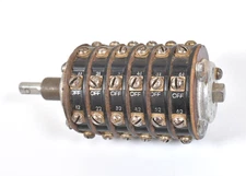 Vtg Cutler-Hammer C-H Rotary Switch MS25002-6 7266K5 6-Sections 7-Positions