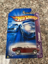 Hot Wheels ‘69 Camaro Convertible Dark Red 2007 Team Camaro