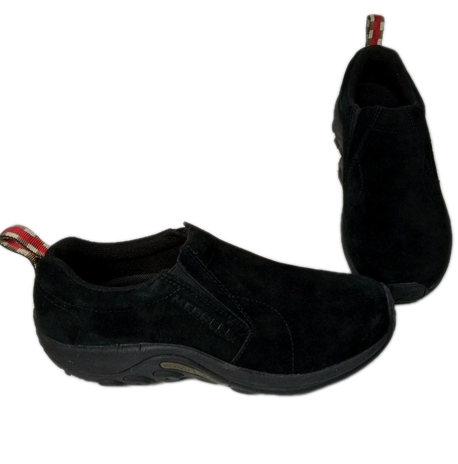 Merrell donna Jungle Moc slip on nero scamosciato taglia 8 5 J60826 casual comodo us intime ottimeioni
