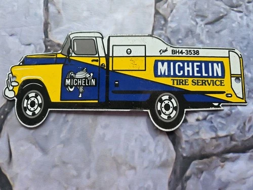 VINTAGE MICHELIN TIRES SERVICE PORCELAIN SIGN 12"×5"