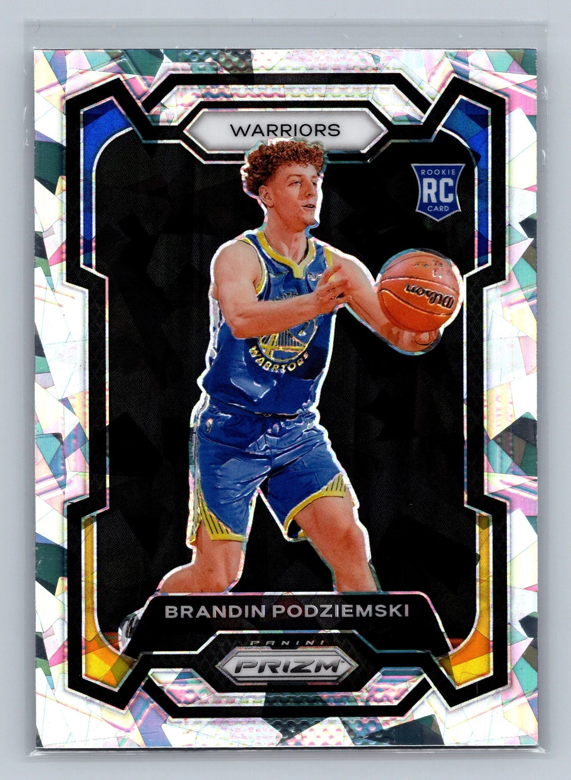 2023-24 Panini Prizm #147 Brandin Podziemski Prizms Ice