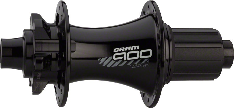 SRAM 900 Rear Hub 12mm Thru x 148mm 6 Bolt Disc HG 1112-Speed Road J-Bend Black 40190₽
