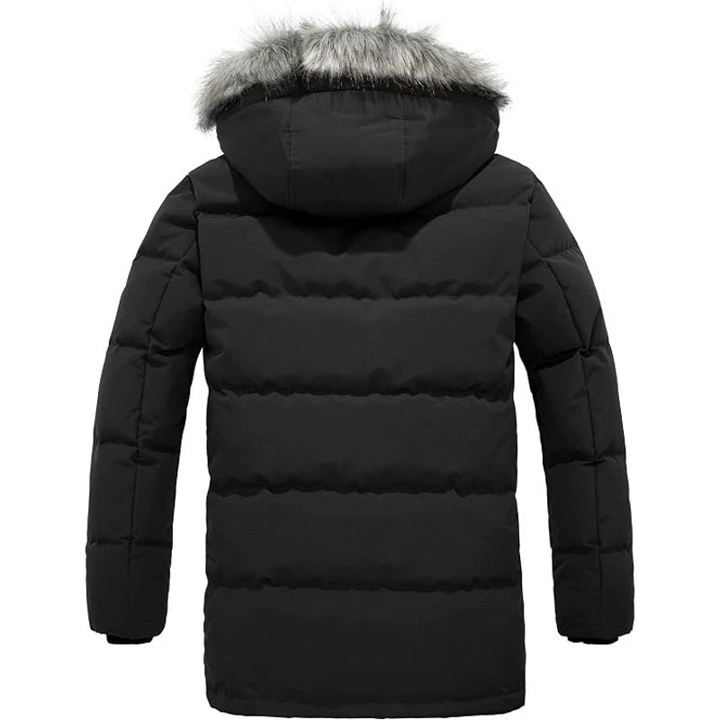 wantdo Men's Winter Jacket Thicken Winter Coat Warm Puffer Jacket with Faux Fur - product detail image 3