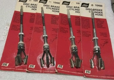 4pc LISLE #10400 3 STONE DISC BRAKE CYLINDER HONE ''1-1/2'' × 3-1/8'' RANGE  '' SET