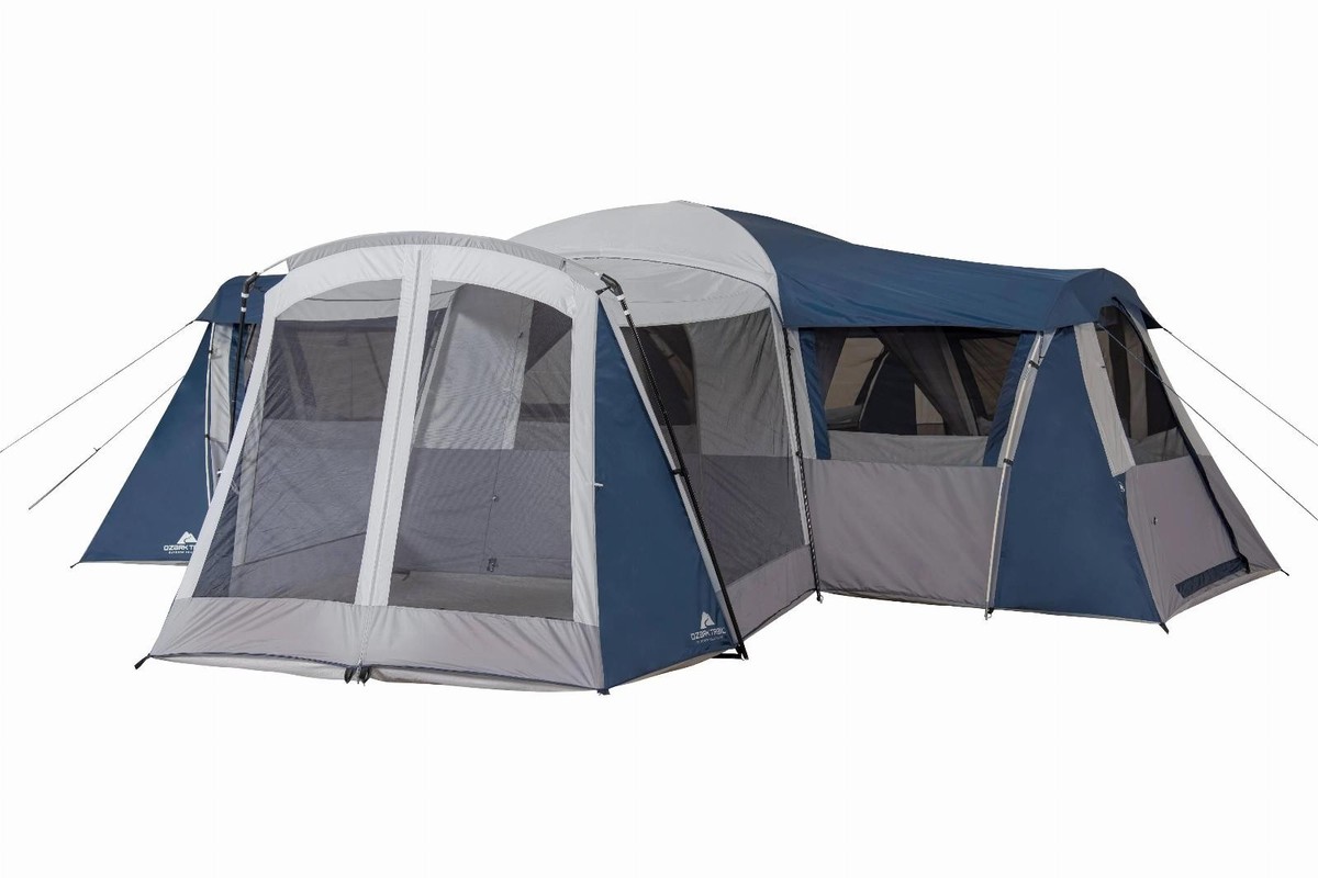 20-Person Ozark Trail Tent 5 Private Rooms With Doors Screen Room