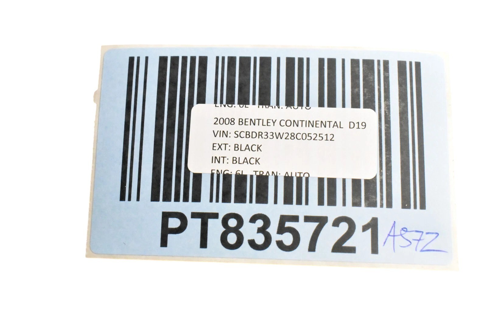 Bentley Continental 2003-2011 Front Left Side trim panel Black