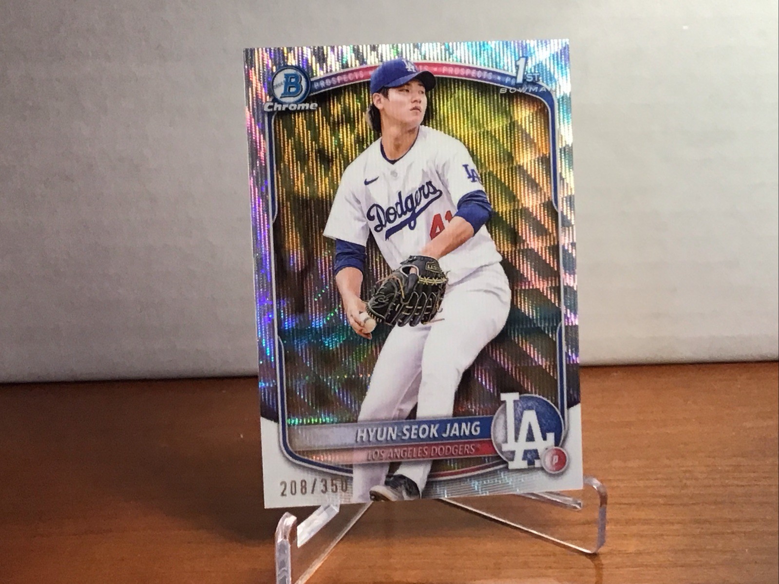 2025 Bowman - 1st Chrome Prospects Hyun-Seok Jang Wave Refractor 208/350