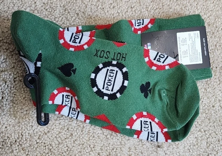 NWT Men HOTSOX Poker Gambling Casino Socks 1 Pair NEW - Image 2 of 3