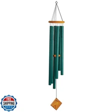 Woodstock Chimes Neptune Wind Chime for Outside 54" Large Verdigi