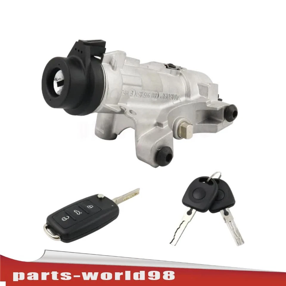 4B0905851P Se adapta a VW 02-10 Escarabajo Conjunto de cilindro de bloqueo de encendido con carcasas de llave Foto 2 de 4